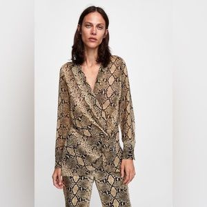 Zara Snake Print Top